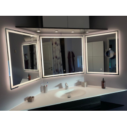 Firkantet led speil i 3 strrelser - 50% Rabat