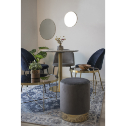 Rundt 100 cm. spejl i sort