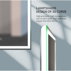Firkantet led speil i 3 strrelser - 50% Rabat