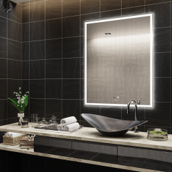 Firkantet led speil i 3 strrelser - 50% Rabat