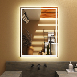 Firkantet led speil i 3 strrelser - 50% Rabat