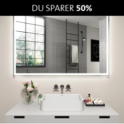 Firkantet led speil i 3 strrelser - 50% Rabat