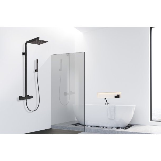 Quadra dusjsyle 30 cm svart 