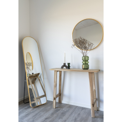 Gulvspejl i messinglook, 40x150 cm - GRATIS LEVERING