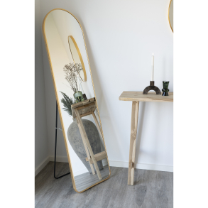 Gulvspejl i messinglook, 40x150 cm - GRATIS LEVERING