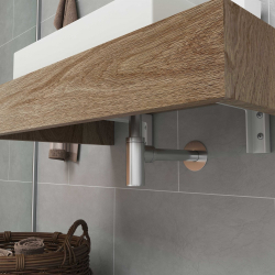 1-1/4" vandls t/vgmontering - Krom