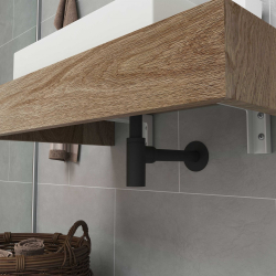 1-1/4" vandls t/vgmontering - Mat sort