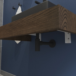 1-1/4" vandls t/vgmontering - Mat sort