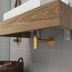 1-1/4" vandls t/vgmontering - Messing