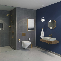 1-1/4" vandls t/vgmontering - Messing